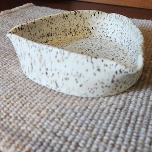 Handmade Bent-Rim Ceramic Entryway Bowl | Wheel-thrown Pottery Coffee Table Bowl | Key Catch & Trinket Dish