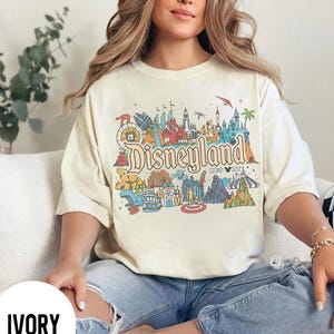 Retro Disneyland Resort Comfort Colors Shirt, Disneyland Parks Shirt, Magic Kingdom Shirt, Disneyland California Tee, Disney Family Shirt image 1