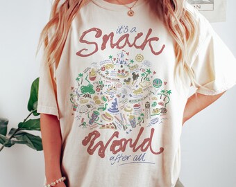 Vintage It’s A Snack World After All Shirt, Disney World Fan Shirt, It’s A Small World Tee, Disney Family Matching Shirt, Magic Kingdom Tee