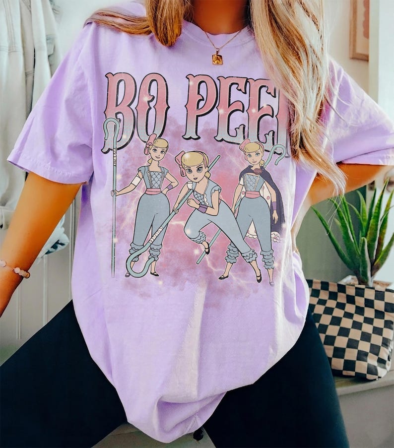 Retro Disney Pixar Toy Story shirt met alle personages, vintage Toy Story shirt, Woody Buzz Jessie Bo Peep, bijpassende T-shirt familiegroep Disneyland afbeelding 6