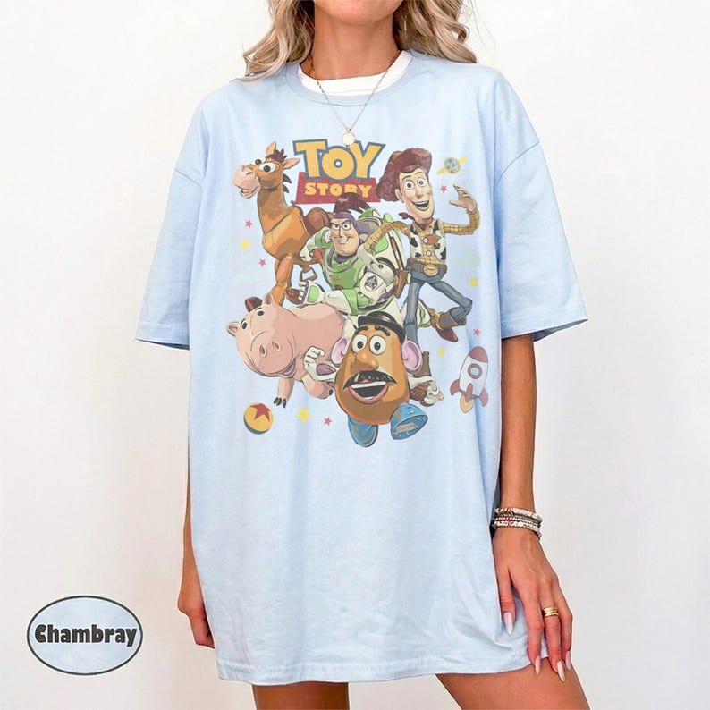 Retro Toy Story Comfort Colors Shirt, You've Got A Friend In Me Tee, Woody Jessie Buzz Lightyear, WDW Disneyland Family Vacation 2026 Gift image 2