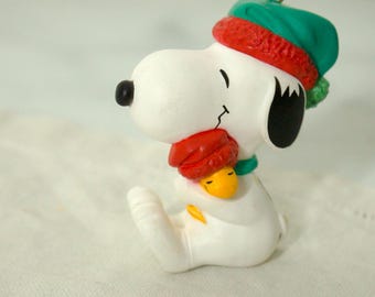 Ozdoba pamiątkowa Hallmark Snoopy i Woodstock – Boże Narodzenie Peanuts 2008 – 40. rocznica