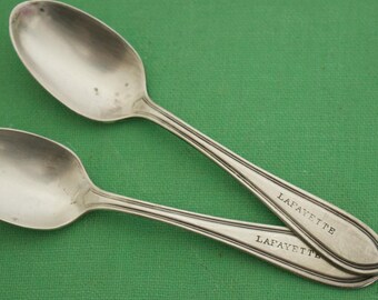 Wallingford Co Extra Plate Demitasse Spoons- Lafayette
