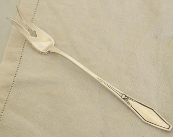 Holmes and Edwards Lemon Fork- Relish Fork- Art Nouveau Handle- Super plate