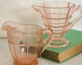 Pink Depression Glass Creamers- Instant Collection