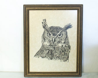 Barry Nehr Framed Owl Print