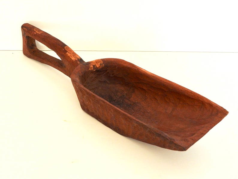 Antique Style Hand Carved Wooden Grain Scoop Primitive Decor - Etsy