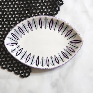 Mid Century Modern Swedish Lotus Style Platter- Made in Sweden