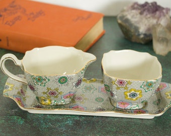 Nelson Ware Kaleidoscope Cream and Sugar Set