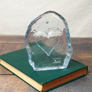 Töpsä Finland Glass Heart Sculpture- Lasinpuhallus Glass Finland
