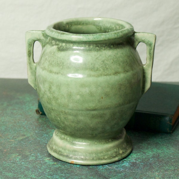 Arts and Crafts Era Matte Green Glazed Vase- AS IS