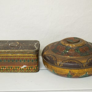Art Deco Style American Tins- Morse&#39;s Candy Tin- Loose- Wiles Biscuit Company