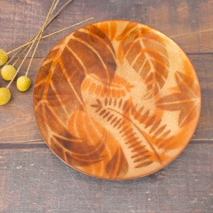 Annemarie Davidson Mid Century Mod Enamel Decorative Metal Dish