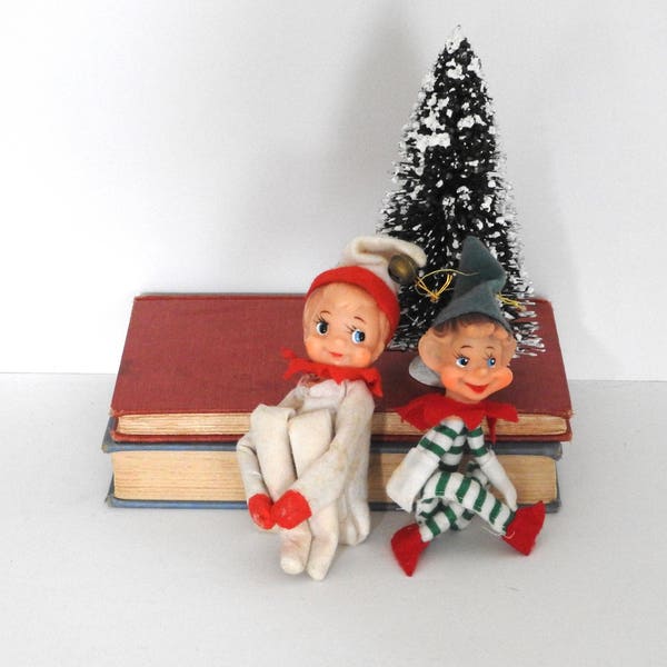 RESERVED White Elf Only-Vintage Knee Hugger Christmas Elves