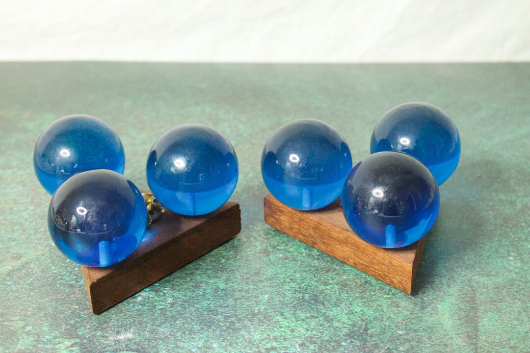 Blue Lucite Grape Candle Holders Etsy
