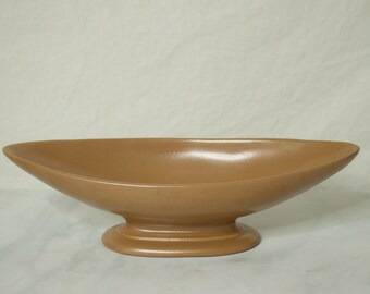 Brown Red Wing Pottery Planter- Crescent Shape