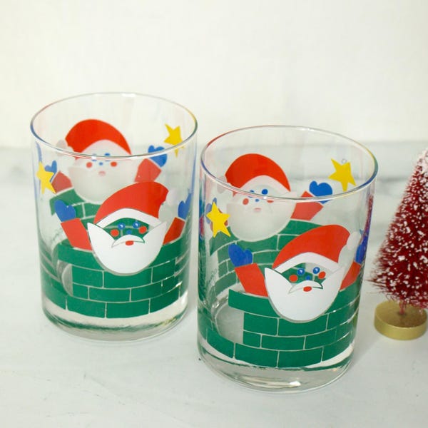 Georges Briard Holiday Bar Glasses- Christmas Cheer