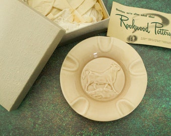 Rookwood Pottery Cow Ash Tray- Original Box