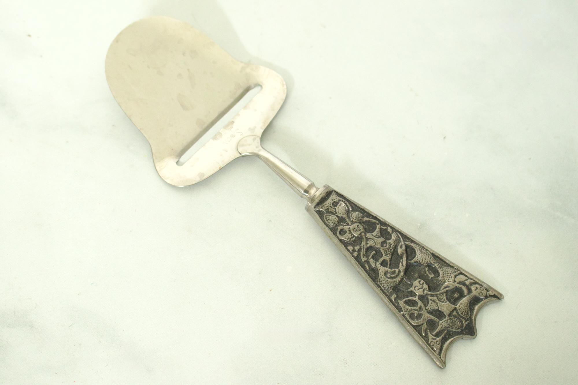Norwegian Pewter Spar Cheese Slicer- Oseberg Funnet Anno 800