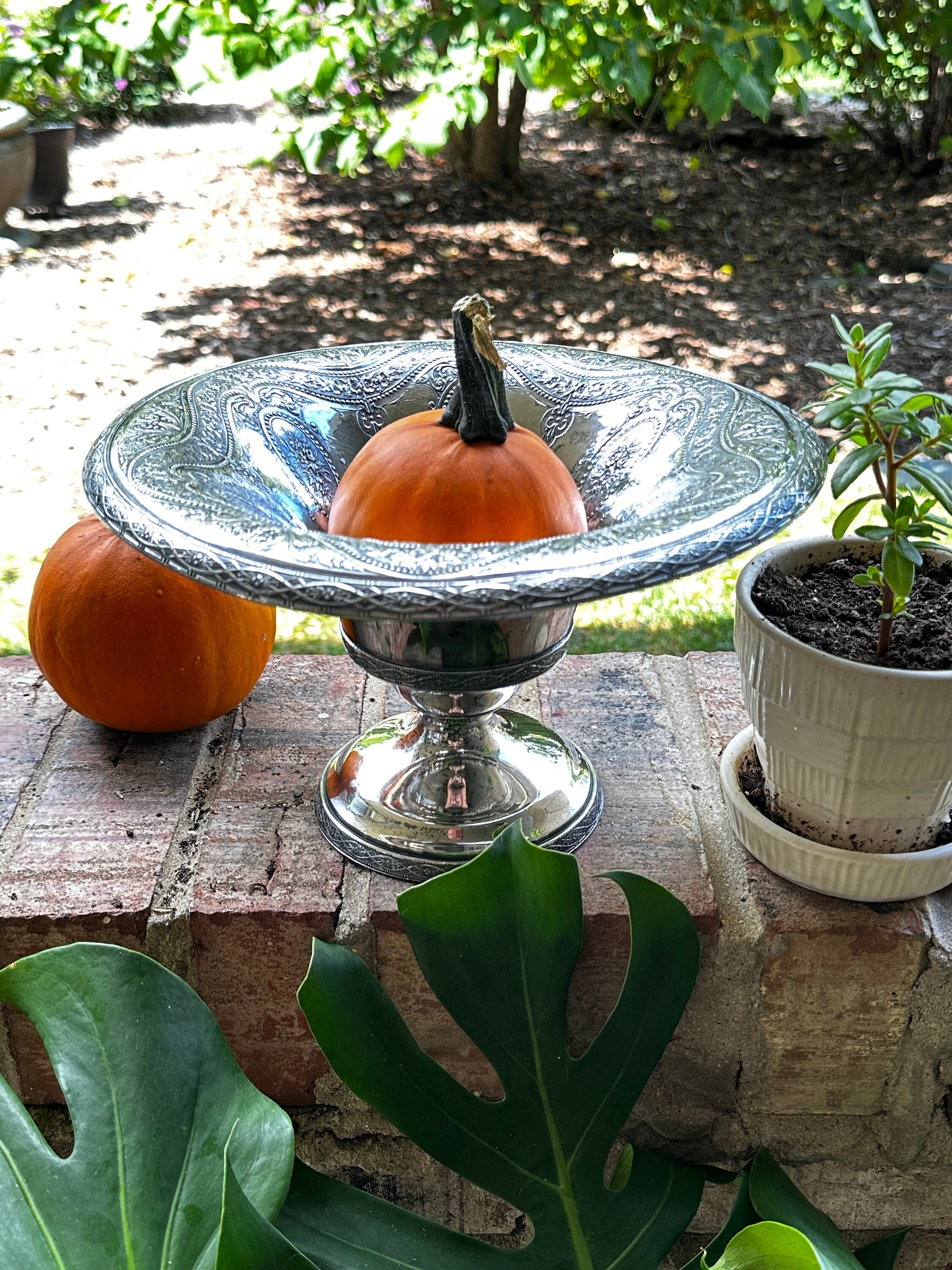 Wilcox International Silverplate Comport- Pedestal Bowl- Fall
