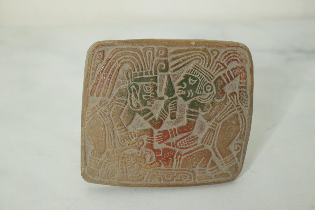 Mexican Folk Art Aztec Mayan Clay Stamp Terracotta - Etsy