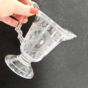 EAPG Boston and Sandwich Glass Co. Roman Medallion Creamer- Minerva Creamer-1870&#39;s