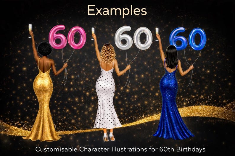 Personalised 60th Birthday Card for Her Custom Name Age 60 Card, Sixty ...