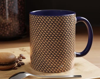 Texas Silhouette Accent Mok – Koffiekopje met herhalend patroon (11oz 15oz)