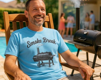 BBQ-roker T-shirt | Vintage omgekeerd offset roker-grill-T-shirt