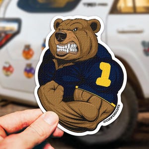University of California Mascot Football Vinyl Sticker - Golden Pride On Display!