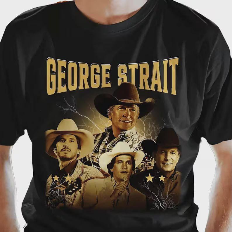 Vintage Country Music Shirt Retro 90s Singer Western Graphic Digital ...