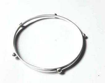 Silver Bracelet with Small Ball Details