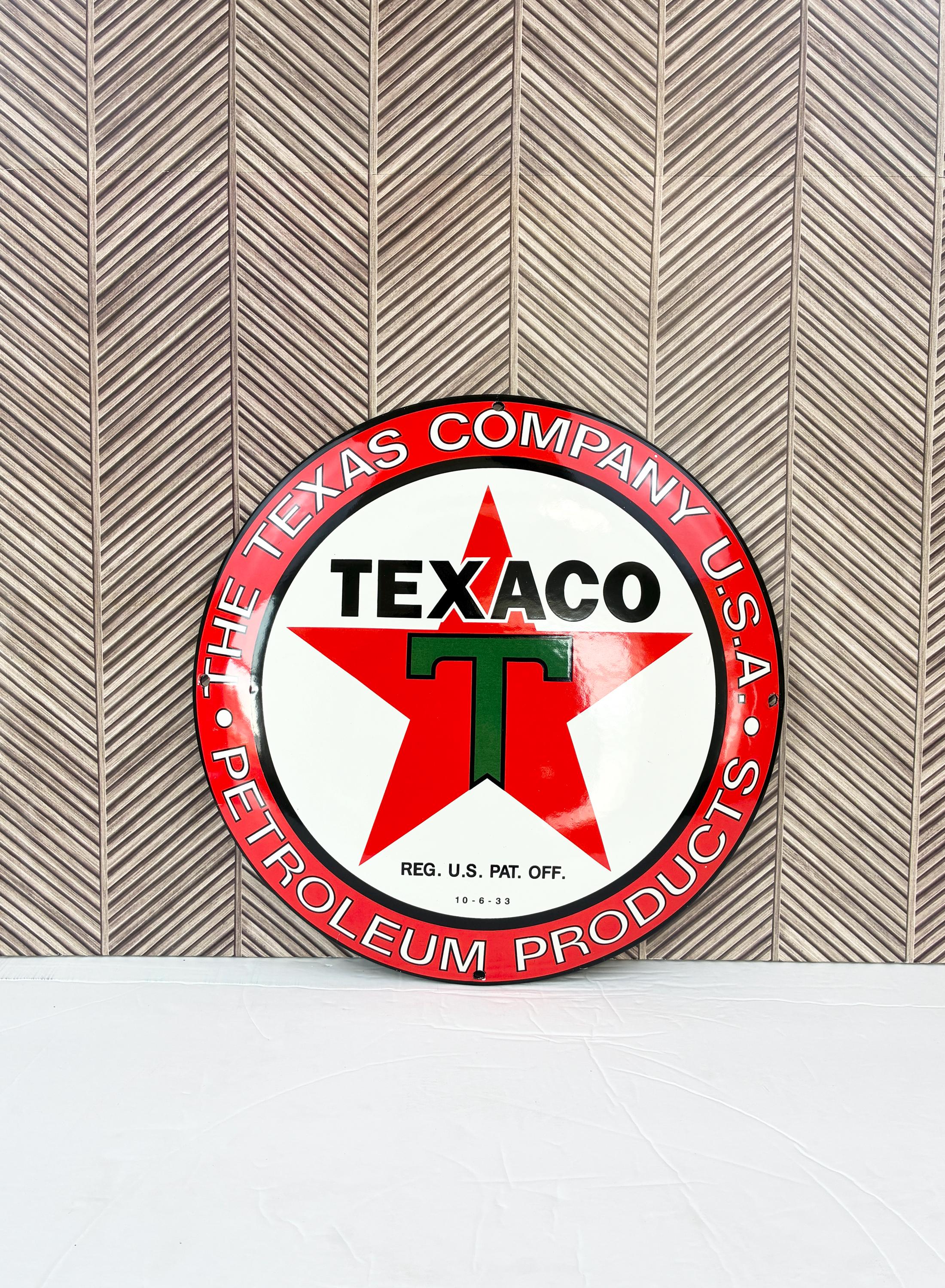 Texaco Vintage Porcelain Sign - Etsy