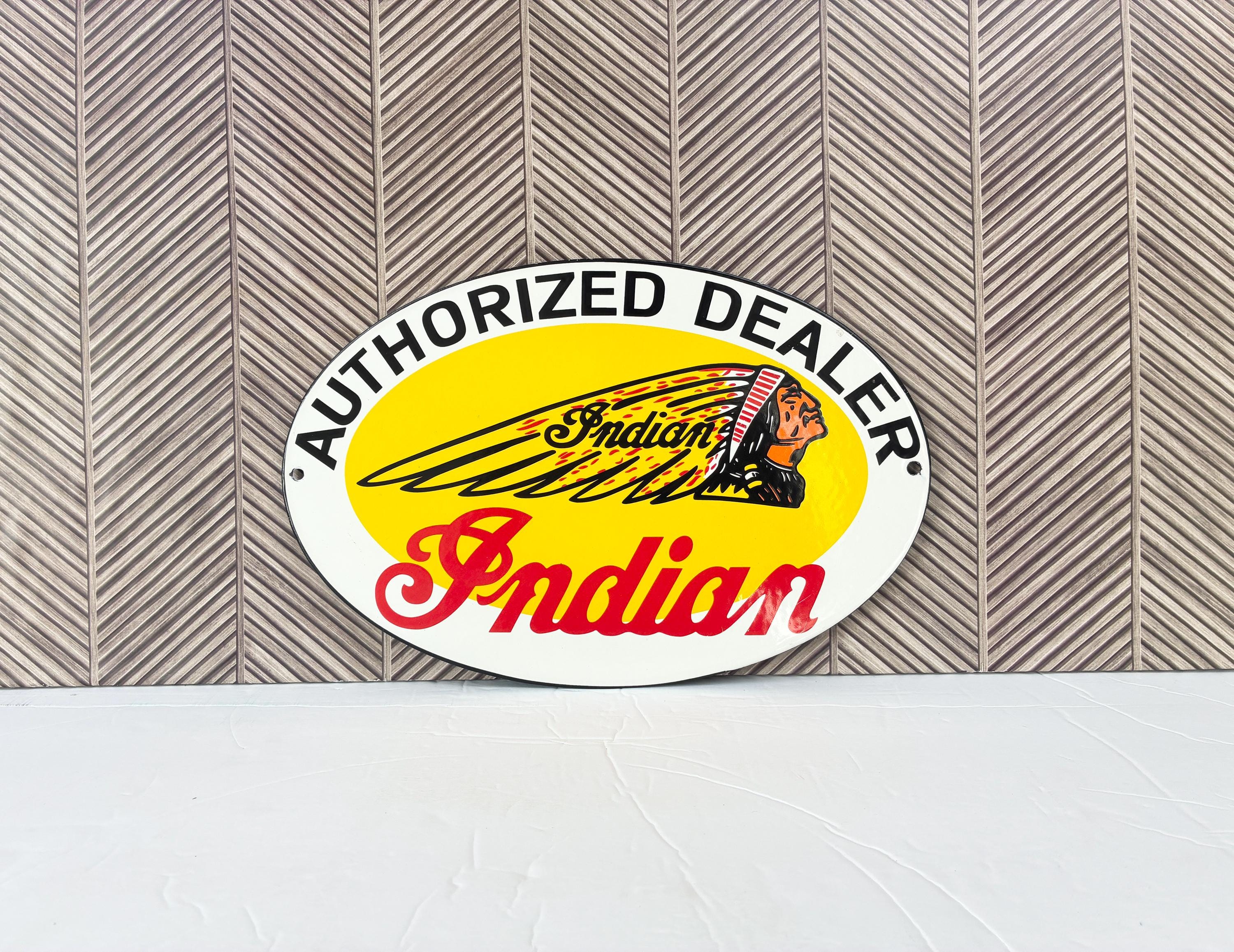 Vintage Indian Motorcycle Porcelain Signs - Etsy