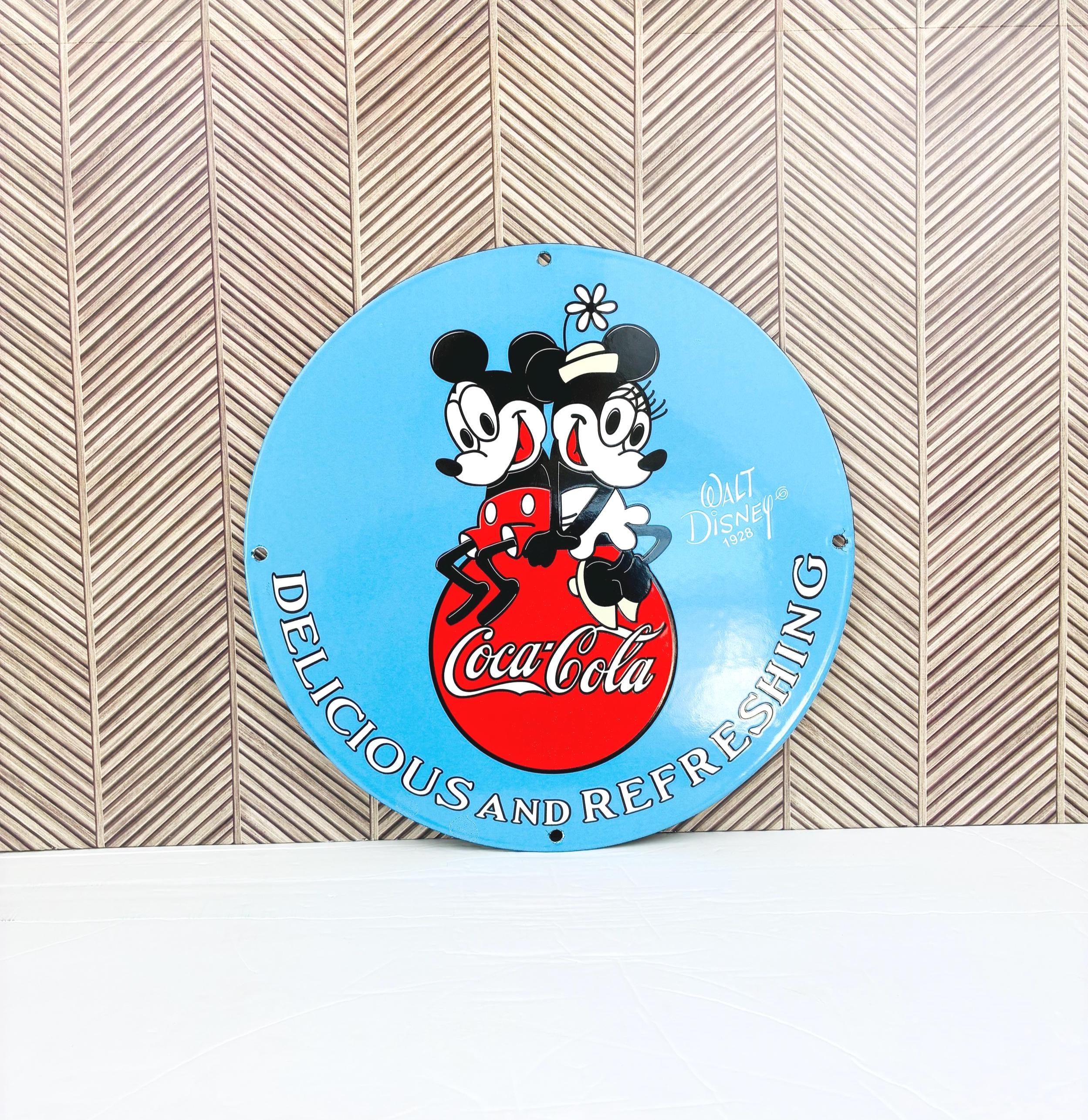 Vintage Round Coca Cola Sign - Etsy