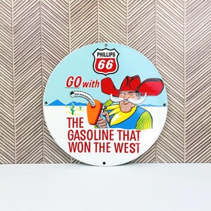 Porcelain Phillips 66 Sign - Etsy