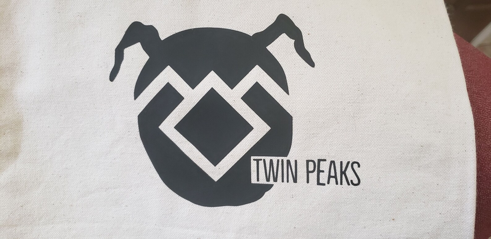 Twin Peaks Owl Cave Design Natural Canvas With Black Screen | Etsy