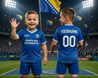 Personalized Bosnia and Herzegovina 2026 Cup Fan T-Shirt Soccer Jersey – All Sizes