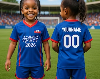 Personalized Haiti 2026 Soccer Fan Shirt – Custom Jersey for Kids, Youth, Men and Women