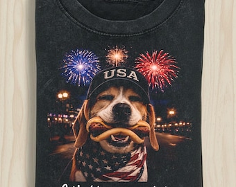 Let’s Blow Some Shit Up Shirt, Funny 4th of July Dog Tee, Patriotic Beagle Shirt, USA Hot Dog TShirt, Merica Beagle Mom Tee