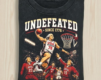 Undefeated Since 1776 Shirt, Founding Fathers Basketball Tee, Funny Patriotic USA Shirt, American History Gift, 4th of July Graphic Tee