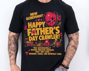 Dungeon Crawler Carl Fathers Day Comfort Colors Shirt, Dad Achievement Tee, DCC Fan Shirts, Funny LitRPG Dad Gift
