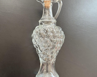 Jarra decantadora de vino de cristal transparente con forma de racimo de uva Pinord Moscatel Vintage, 11 corchos