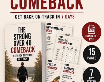 Agenda per un ritorno in forma dopo i 40 anni / Sistema di 7 giorni per rimettersi in carreggiata / Monitoraggio del peso e del fitness per donne over 40