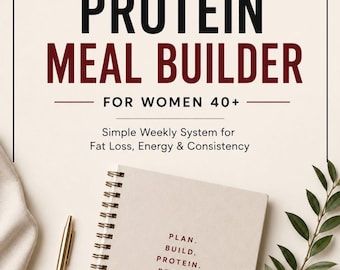 Protein Meal Builder & Grocery Guide for Women 40+ | High Protein Meal Ideas PDF