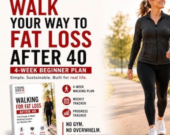 Plan de caminata para mujeres mayores de 40 años / Pérdida de grasa, reto de 4 semanas, PDF imprimible