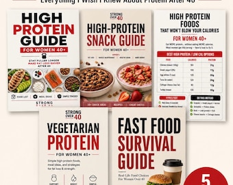 Proteinguidepaket för kvinnor 40+ | Proteinrika livsmedel, snacksidéer, vegetariskt protein och snabbmatsval PDF