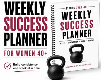 40歳以上の女性のための週間成功プランナー｜減量、更年期、習慣（PDFダウンロード）