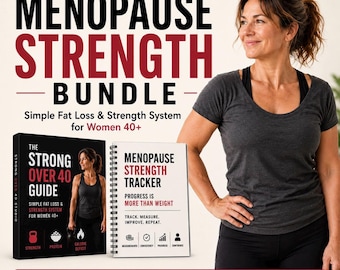 Krachtbundel menopauze | Kettlebell-workoutplan van 4 weken voor vrouwen 40+ | PDF-bestand met tracker voor vetverlies