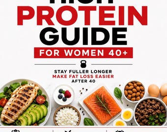 40歳以上の女性のための高タンパク質ガイド｜脂肪燃焼、食事プラン（PDF）